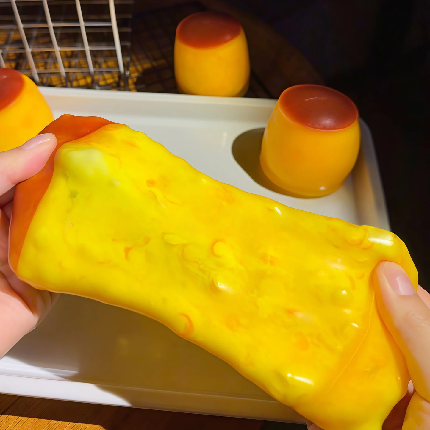 Crunchy pudding squishy