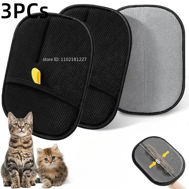 Pet Hair Removal Grooming Glove — Cat & Dog Deshedding Glove for Furniture & Carpet