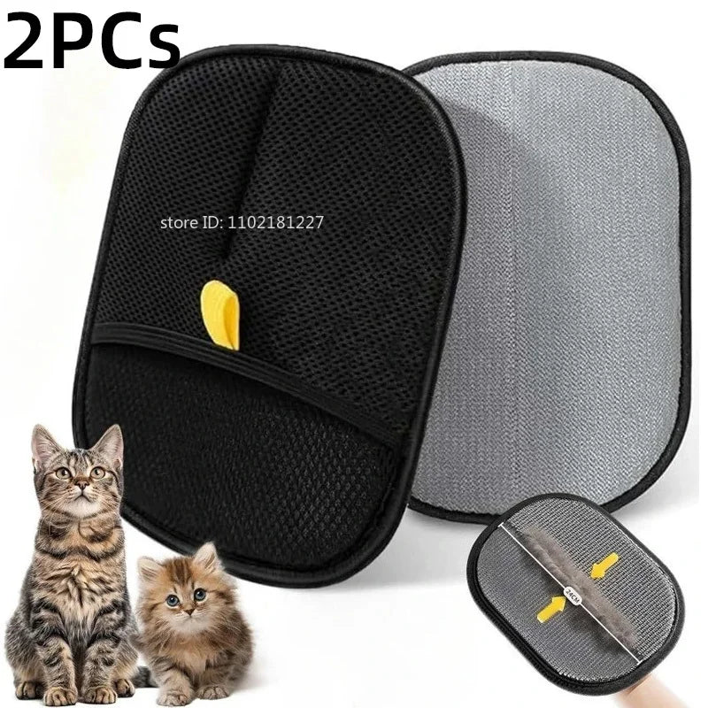 Pet Hair Removal Grooming Glove — Cat & Dog Deshedding Glove for Furniture & Carpet