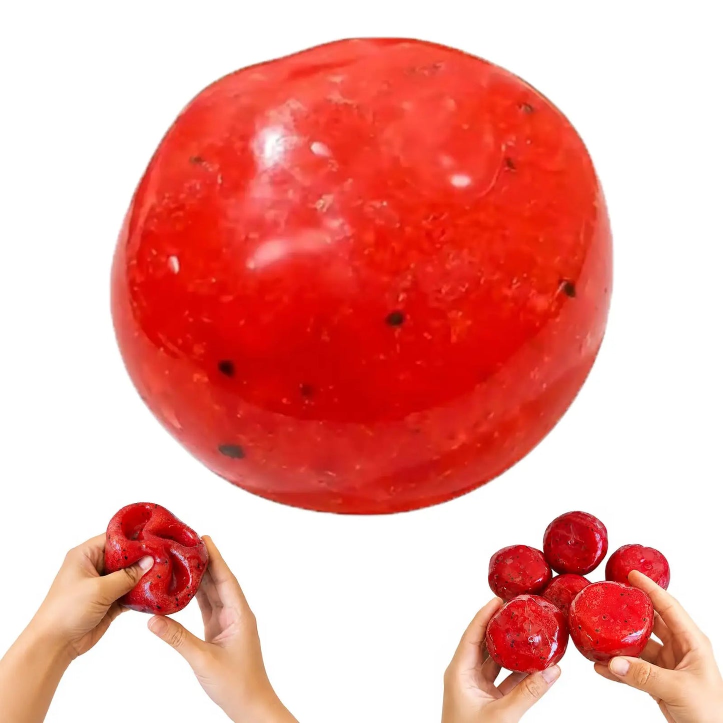 Handmade moldable slush balls (watermelon/potato)